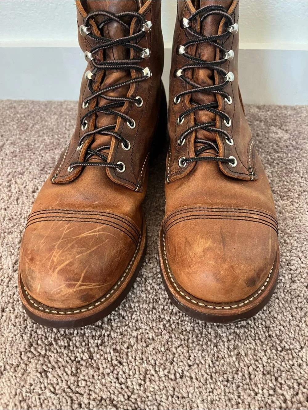Red Wing Men's 10 Leather Combat Boots